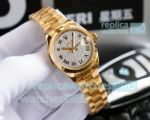 Swiss Clone Rolex Datejust Ladies Watch Diamond Dial Yellow Gold Case